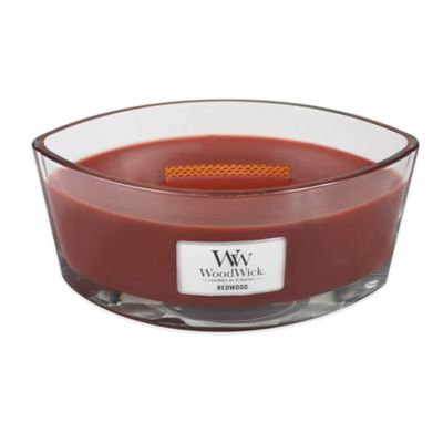 WoodWick Hearthwick Redwood 16oz. Jar Candle 16 oz, Burgundy