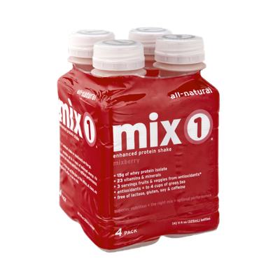 Mix 1 All Natural Mix Berry Enhanced Protein Shake - 4 PK
