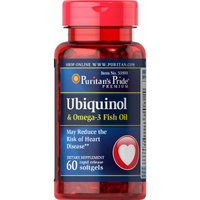 Puritan's Pride Ubiquinol 100mg & Omega 3 Fish Oil 400mg-60 Rapid Release Softgels