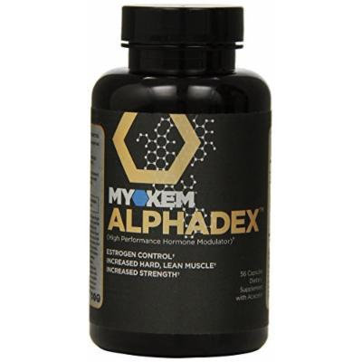Myokem Alphadex, Anti-Estrogen/Testosterone Support to Eliminate the Soft Bloated Look Capsules, 56 Count
