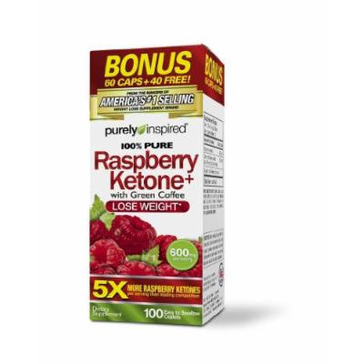 Purely Inspired Raspberry Ketone with Green Coffee 100 Count (Pack of 3)