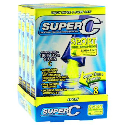 Super C Sport Vitamin & Mineral Drink Mix, Lemon Lime, 32 ea