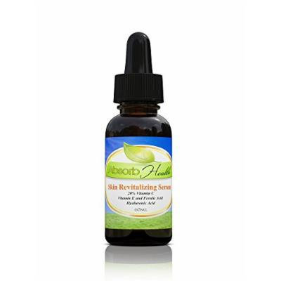 Vitamin C Serum (20%) with Vitamin E & Ferulic Acid , Natural & Organic Skin Care , 11% Hyaluronic Acid , Best Vitamin C Serum for Face (1oz)