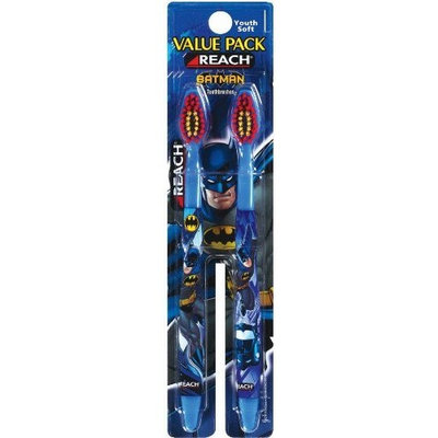 Reach Batman Toothbrush, Soft, Value Pack, 2 Count (Pack of 6)