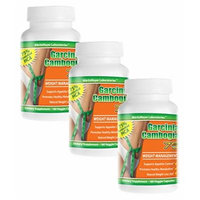 3 Bottles Garcinia Cambogia Pure Extract 75% HCA Weight Loss Potassium Calcium Diet
