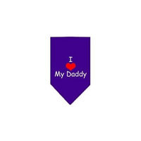 Ahi I Heart My Daddy Screen Print Bandana Purple Small