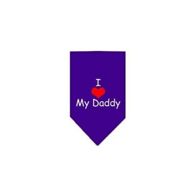 Ahi I Heart My Daddy Screen Print Bandana Purple Small