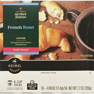 18 K-Cup Archer Farms Keurig Brewed Coffee French Roast, Dark Roast, One - 7.2oz Box
