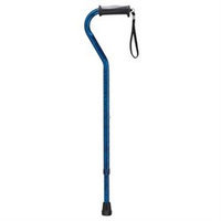 Drive Medical Adjustable Offset Cane w/Gel Grip Blue