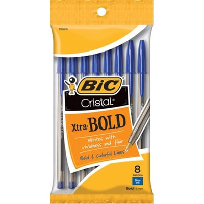 Bic Corporation MSBP81-BLU 1.6mm. Cristal Xtra Bold Stic Ballpoint Pen Blue