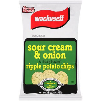 Generic Wachusett Ripple Sour Cream & Onion Flavored Potato Chips, 10 oz
