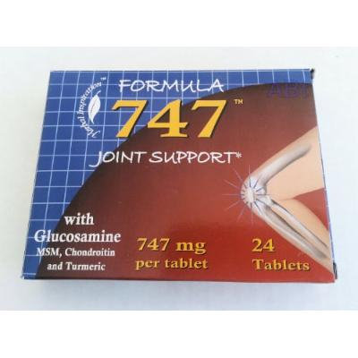 Formula 747 Joint Support With Glucosamine, NSM, Chondroitin & Turmeric 24 tablets (4 pack)... iwgl