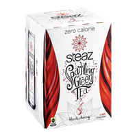 Steaz Zero Calorie Sparkling Green Tea Black Cherry - 4 CT