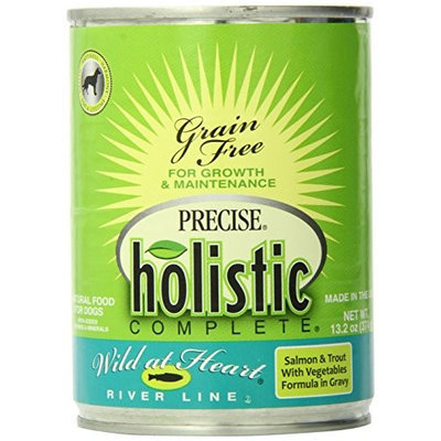 Precise Pet Precise Holistic Completewild At Heart Salmon And Trout Canned Dog Food 13.2 Oz - Case Of 12