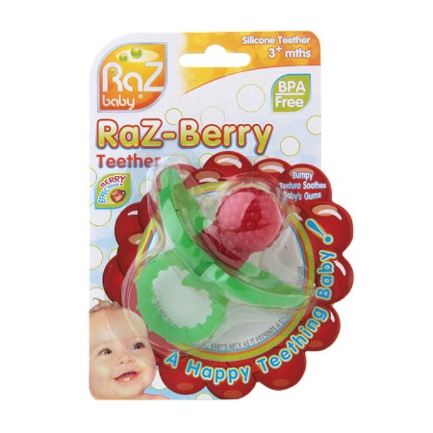 Raz Baby Raz-Berry Silicone Teether for 3+ Months