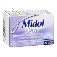 Midol PM Maximum Strength Multi-Symptom Relief Coated Caplets