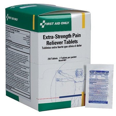 FIRST AID ONLY I427 Extra Strength Pain Reliever, PK250