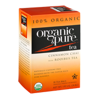 Organic & Pure Tea Cinnamon Chai with Rooibus Tea - 18 CT