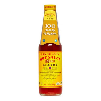 Linghams Hot Sauce HOT SAUCE, GARLIC, (Pack of 6)