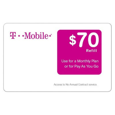 T-Mobile $70 Prepaid Card (email delivery)