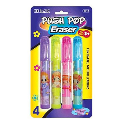 Bulk Buys Bazic Fancy Push-Pop Pencil Eraser(Case of 144)