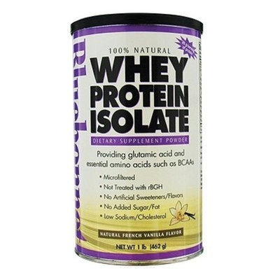 Bluebonnet Nutrition - 100% Natural Whey Protein Isolate Powder Natural French Vanilla Flavor - 1 lb.