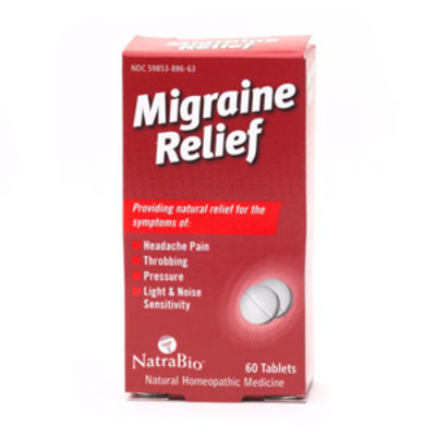 NatraBio Migraine Relief Tablets