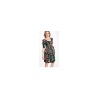 Maternal America : Scoop Neck Front Tie Dress - Citrus Floral