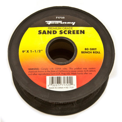 Forney 71725 Sand Screen 80 Grit 1-1/2-Inch-by-9-Foot Roll