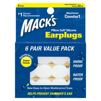 6 Boxes (36 Pairs) of Mack's Pillow Soft Silicone Earplugs