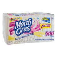 Mardi Gras Napkins White - 500 CT