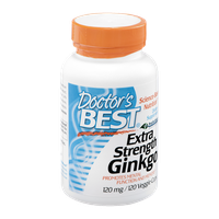 Doctor's BEST Extra Strength Ginkgo 120mg Dietary Supplement Veggie Caps - 120 CT