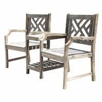VIFAH Renaissance Atlantic Partner Armchair, Grey, 1 ea