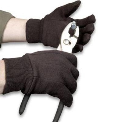 Ammex BJL Brown Jersey Gloves Large (144 pairs)