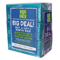 Kiss My Face Big Deal Multipack Bar Soap, Olive and Aloe Olive Oil