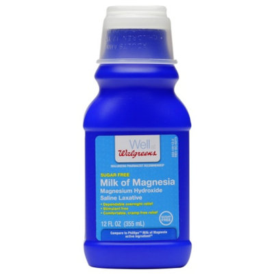 Walgreens Milk of Magnesia, Sugar Free, Regular, 12 fl oz