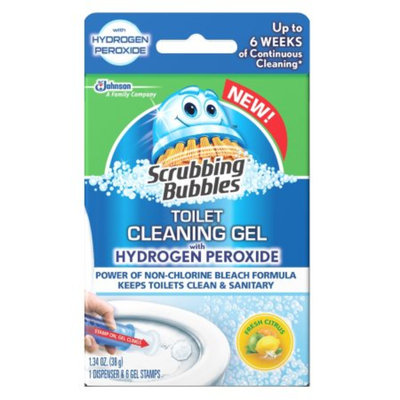 Scrubbing Bubbles Toilet Cleaning Gel with Hydrogen Peroxide, Fresh Citrus, 1.34 oz