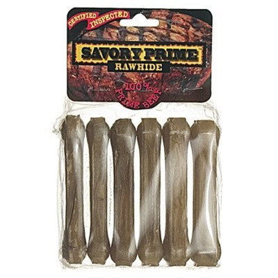 Savory Prime Pet Treats Savory Prime Pressed Rawhide Bone (6 Pack)