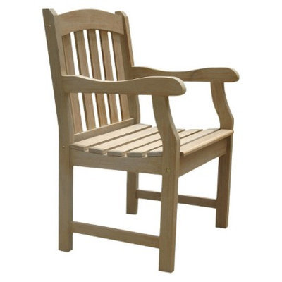 Vifah Hand Scraped Outdoor Armchair - Brown