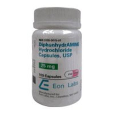 SANDOZ PHARMACEUTICALS DIPHENHYDRAMINE CP 25MG *SAN Size: 100
