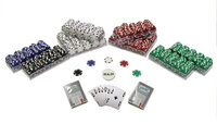 Trademark Global Games Trademark Global Striped Dice Poker Chips Texas Hold Em Set
