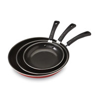 Tabletops Unlimited, Inc Essential Home 3 Piece Carbon Steel Frypan Set Red - TABLETOPS UNLIMITED, INC.