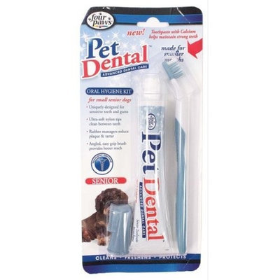 Four Paws Petdental Oral Hygiene Kit for Senior Dogs, Small