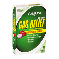 CareOne Gas Relief Extra Strength Cherry Creme Chewable - 18 CT