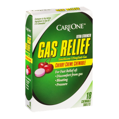 CareOne Gas Relief Extra Strength Cherry Creme Chewable - 18 CT