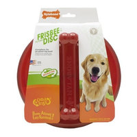 Nylabone Flexible Rainbow Frisbee Flying Disc Dog Toy, Bone-Shaped Top, Large