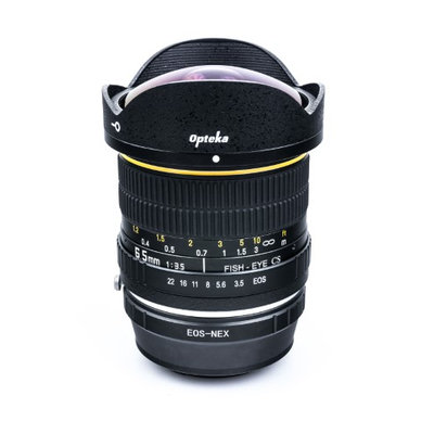 Opteka 6.5mm f/3.5 HD Aspherical Fisheye Lens with Removable Hood for Sony NEX E-Mount a7r, a7s, a7, a6000, a5100, a5000, a3000, NEX-7, NEX-6, NEX-5T, NEX-5N, NEX-5R and NEX-3N Digital Mirrorless Cameras