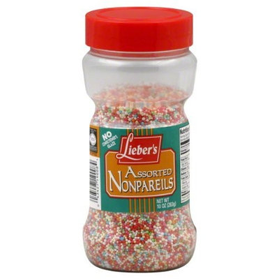 Liebers Sprinkles, Non-Pareil, 10-Ounce (Pack of 4)