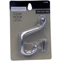 Hawthorne Place Double Coat Hook, Satin Nickel