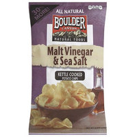 Boulder Canyon Natural Foods Malt Vinegar & Sea Salt Kettle Cooked Potato Chips, 6.5 oz (Pack of 12)